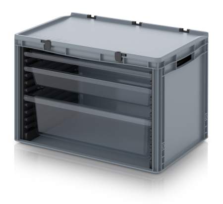 Storage boxes with open front