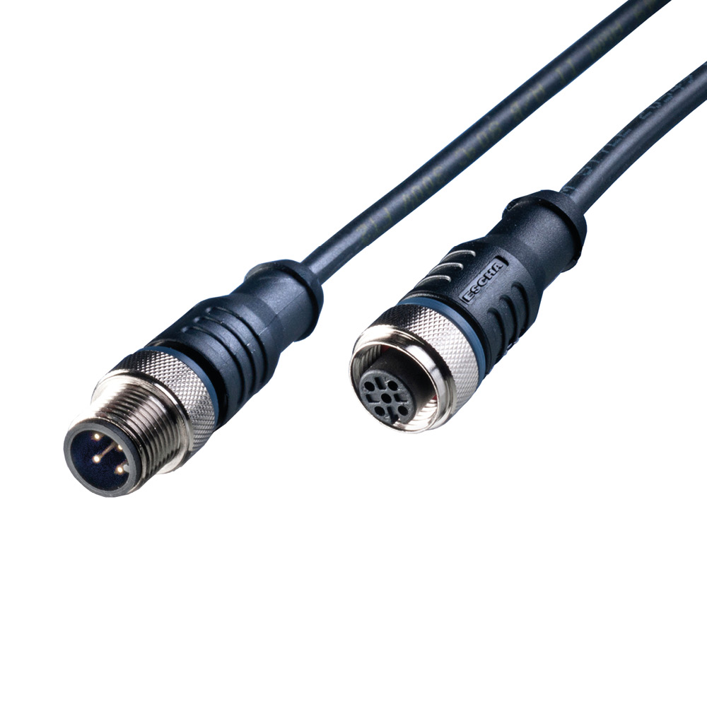 Sensor-Kabel 5 m, 4-polig, M12 Stecker/M12 Buchse, A-kodiert, 24V DC - LED2WORK 200100-01