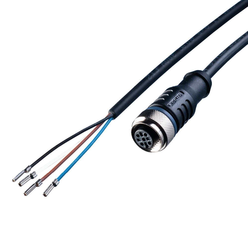 Sensorkabel 4-polig PUR 2,5 m, M12 Buchse auf offene Enden A-kodiert, 24V DC - LED2WORK 200100-05