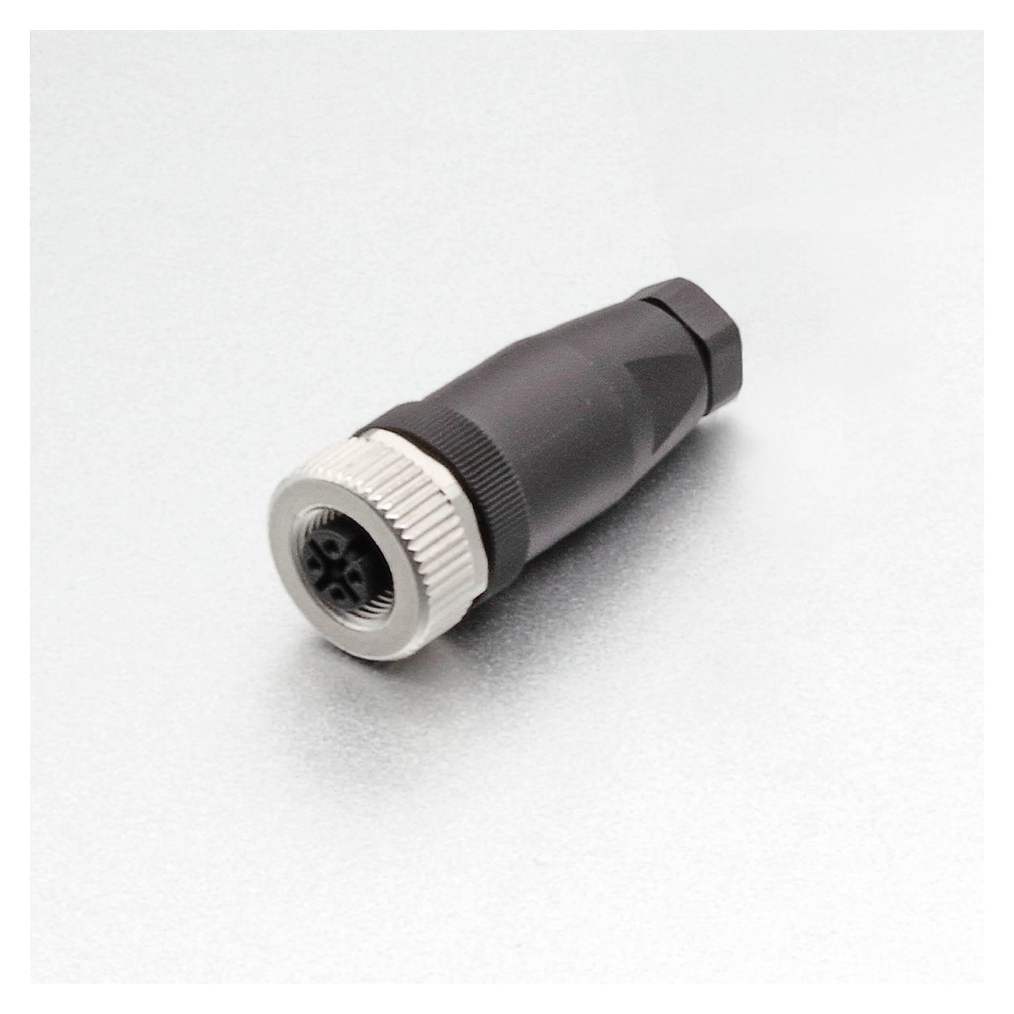 M12 Steckverbinder Buchse gerade, 4-polig, A-kodiert, konfektionierbar, IP67 - LED2WORK 200200-01