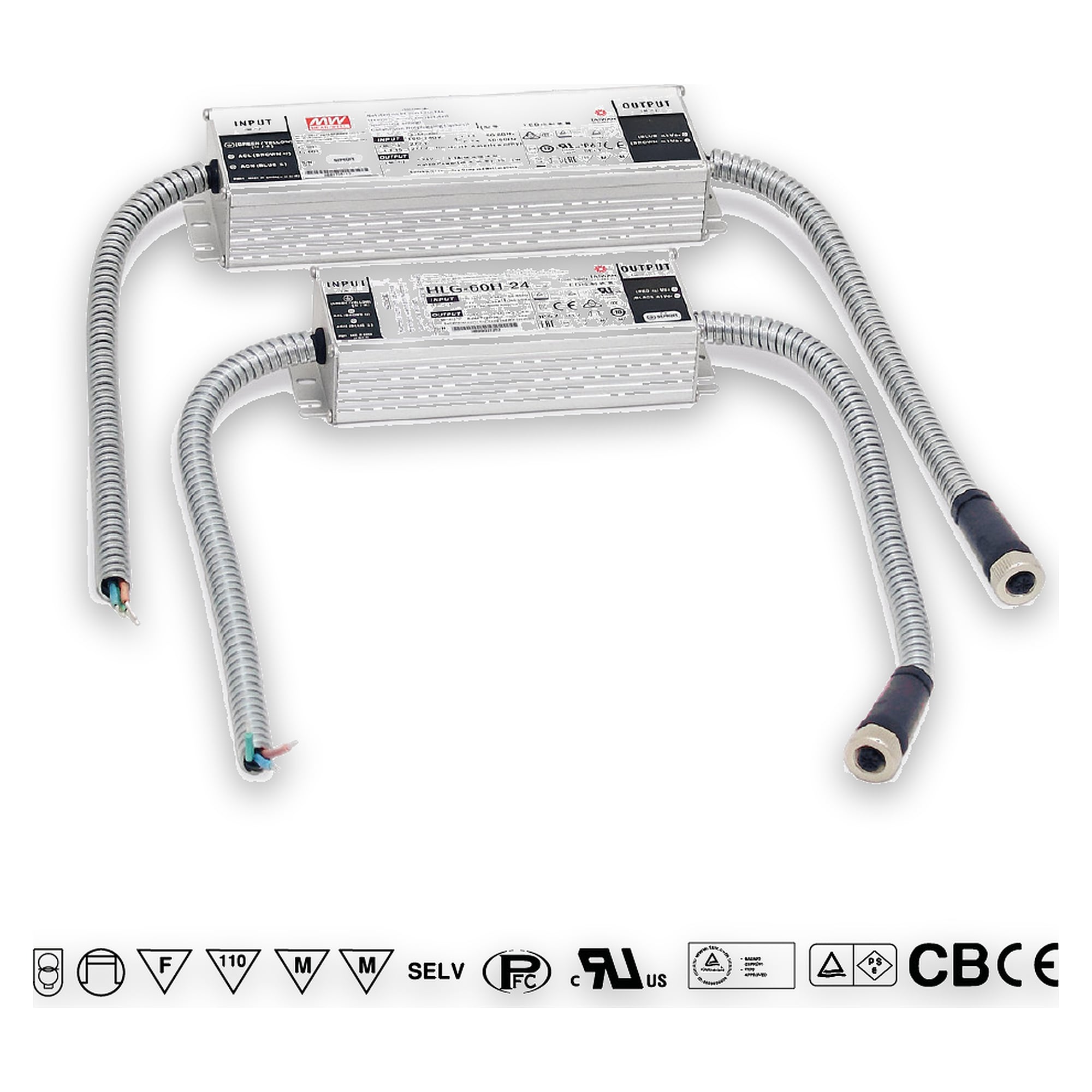 Schaltnetzteil 24V DC 150 W, IP67, M12 Buchse/offene Enden - LED2WORK 210100-08