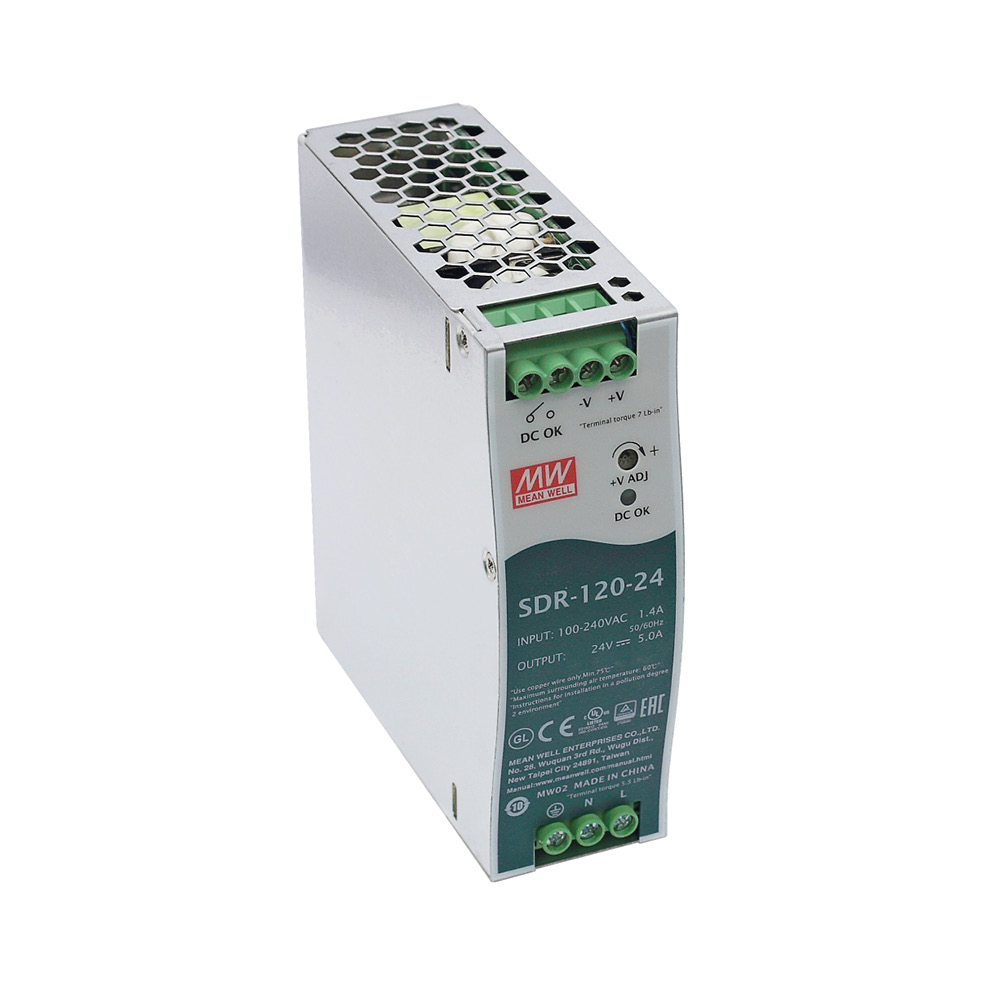 Hutschienen-Netzteil 120W 24V DC für LED2WORK Leuchten, DIN Rail - LED2WORK 210100-09