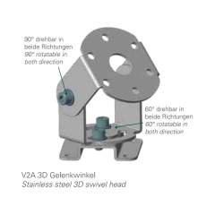LED2WORK 214300-01. SPOTLED Drehwinkel, V2A