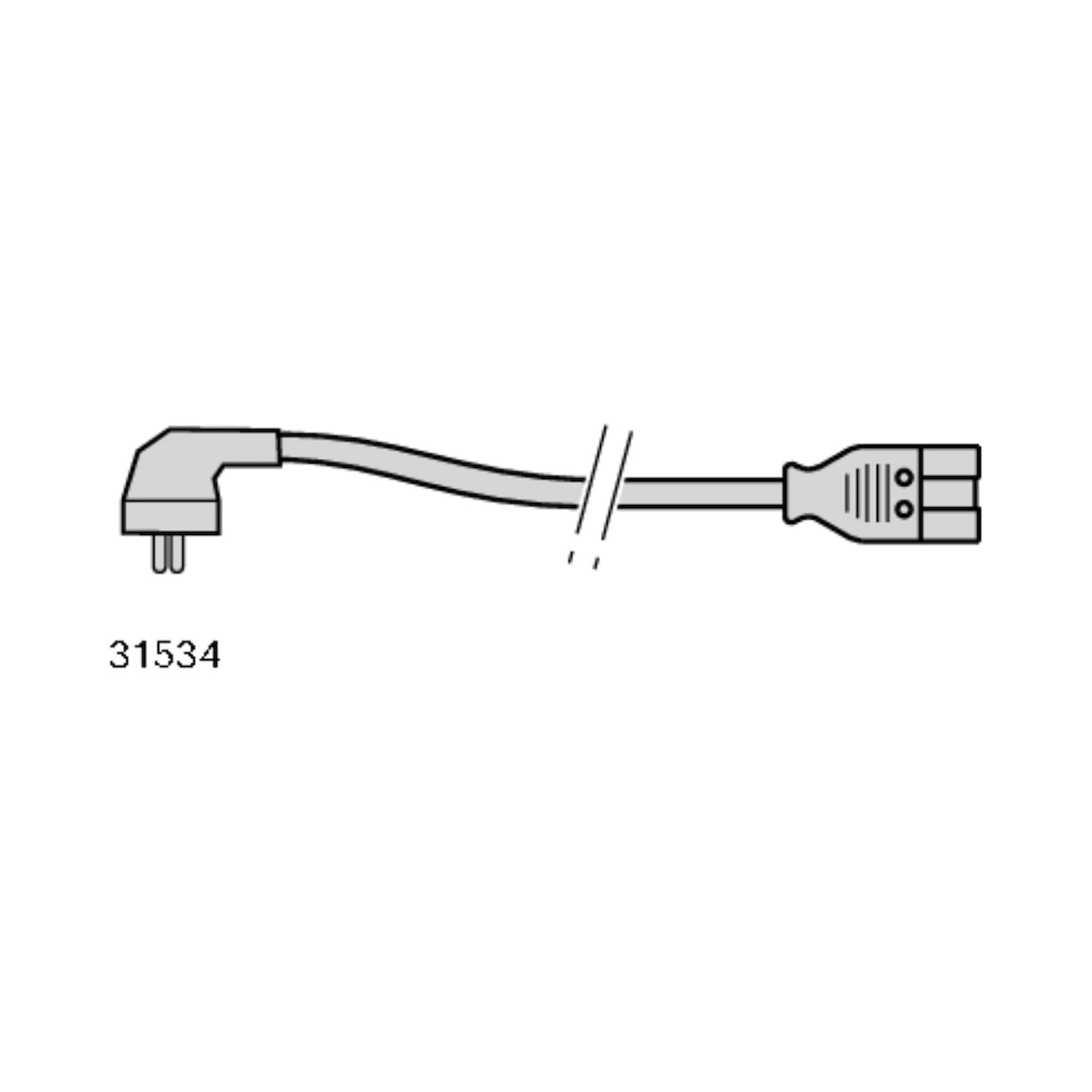 Bosch Rexroth 3842517045. Netzkabel mit Stecker für Systemleuchte, 5 m