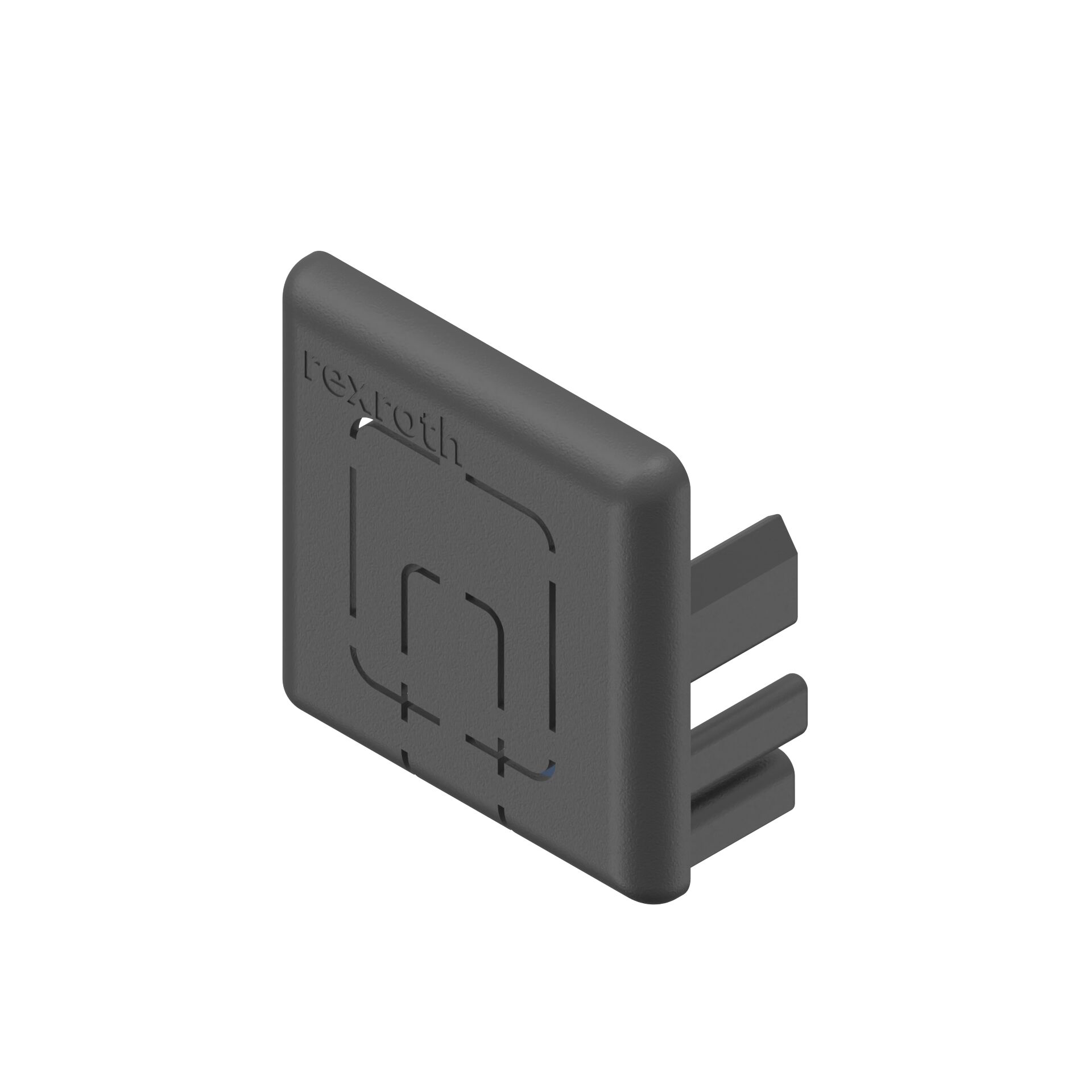 Cover cap for cable duct 30x30, black ESD, PP - Bosch Rexroth 3842562099