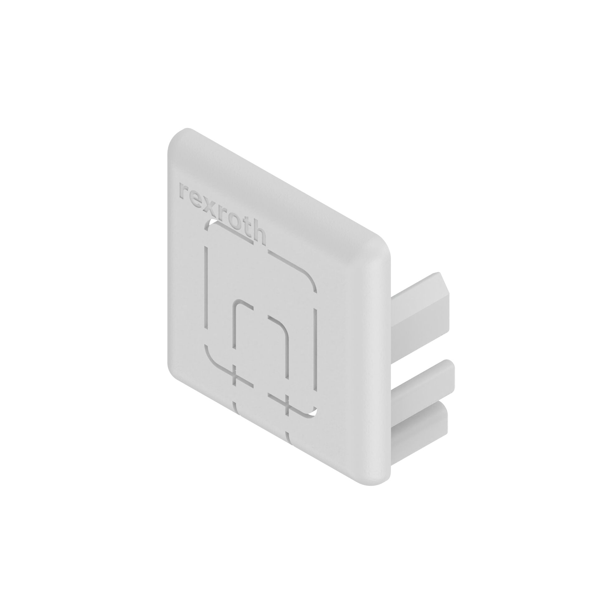 Cover cap for cable duct 30x30, signal gray, PP - Bosch Rexroth 3842562100