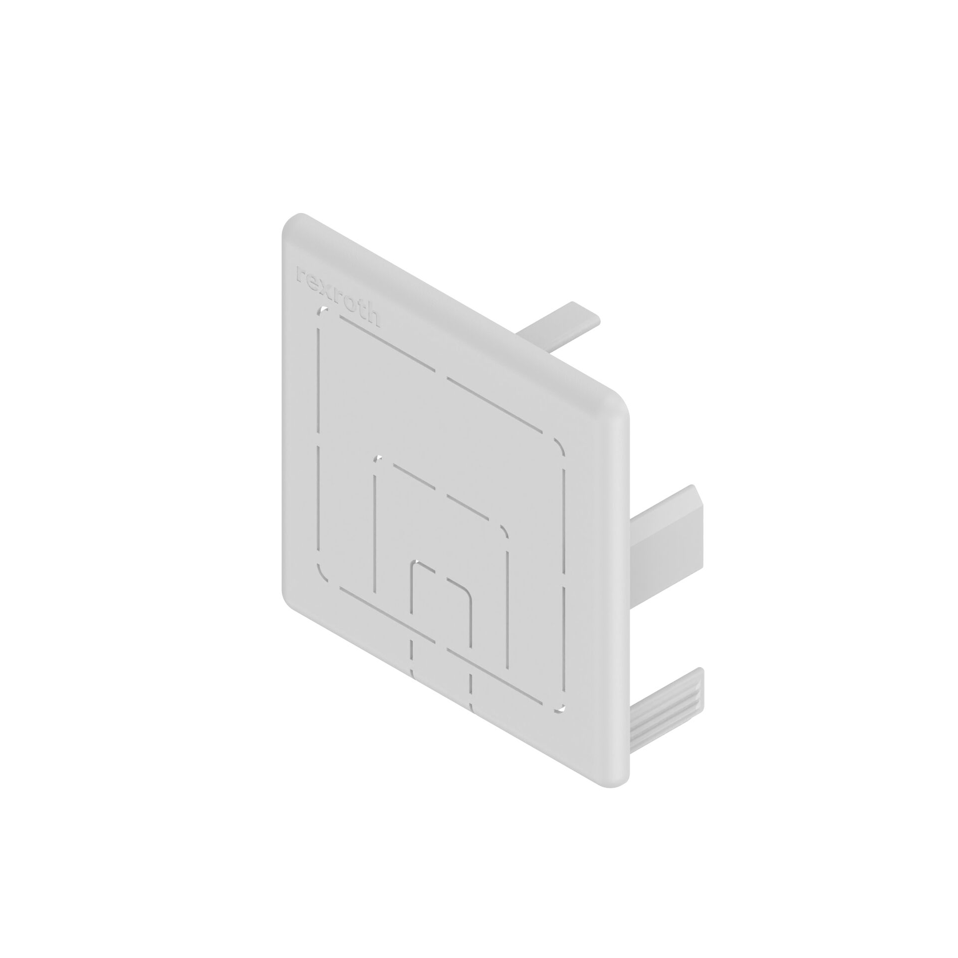 Cover cap for cable duct 60x60, signal gray, PP - Bosch Rexroth 3842562102