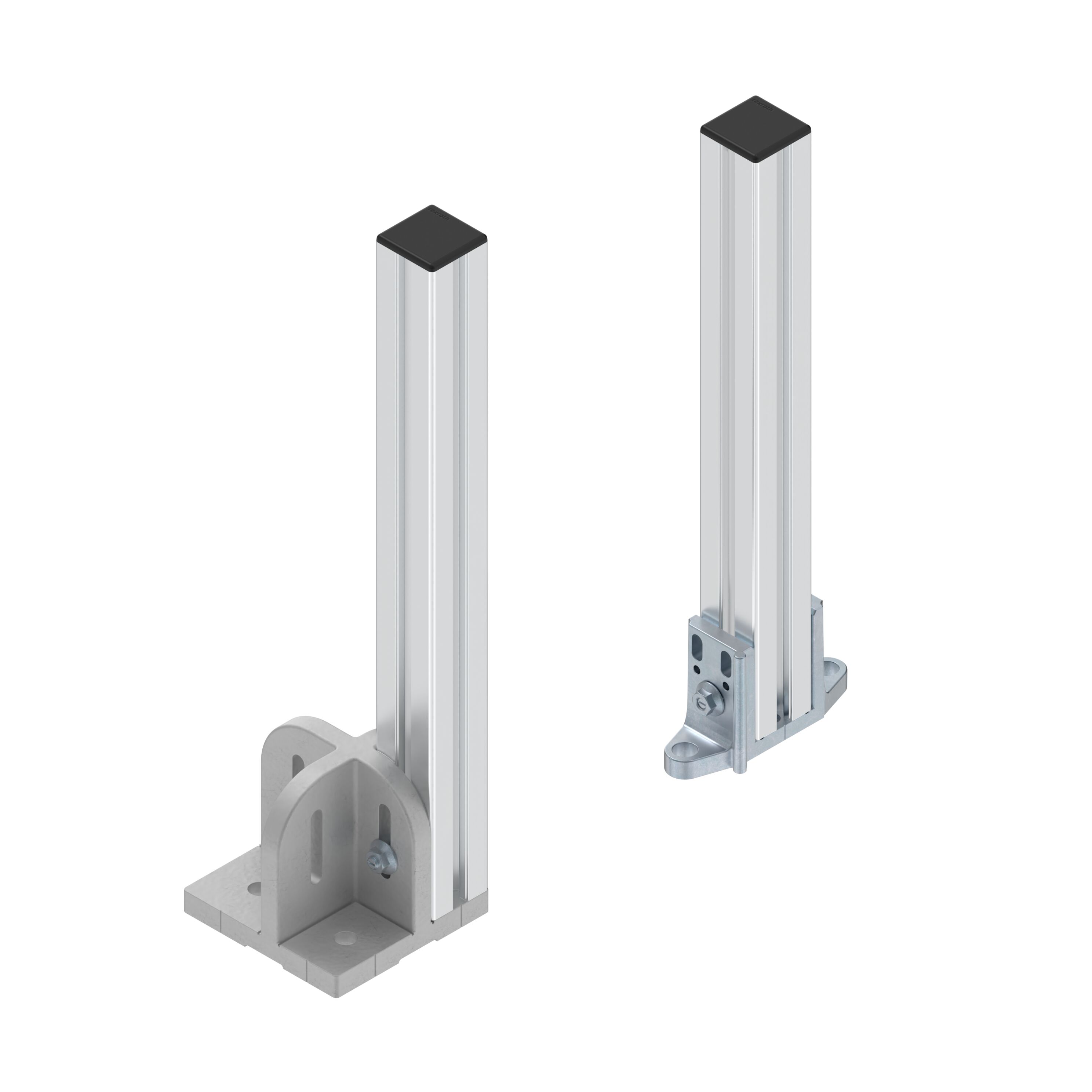 Foot 45x45 for frame profiles 22.5x45 and aluminum profiles 45x45(L), Diecast zinc, Slot 10/8, ESD - Bosch Rexroth 3842564814