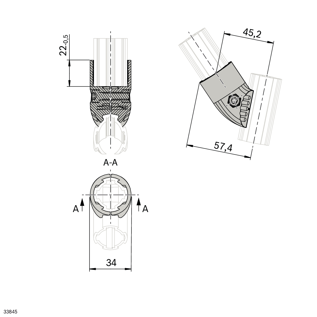 Dimensional drawing 3842567340