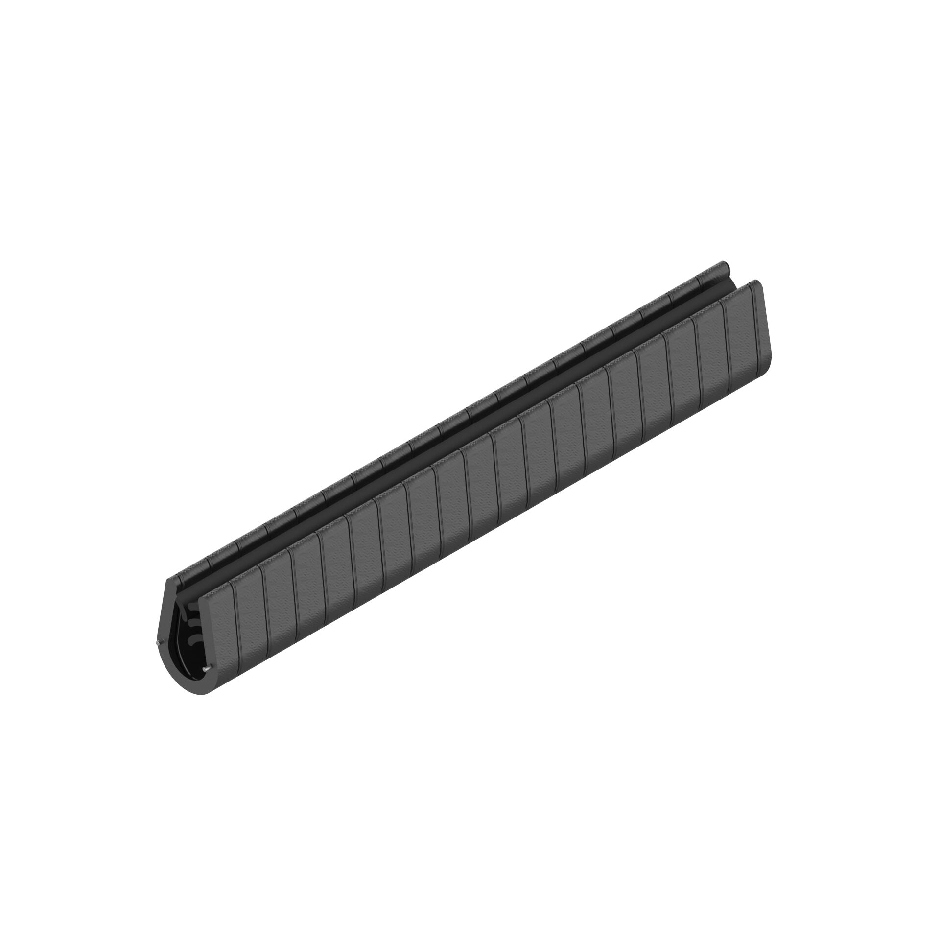 Edge protector for cutouts in protective frame L=10000 mm, Black, PVC - Bosch Rexroth 3842567937