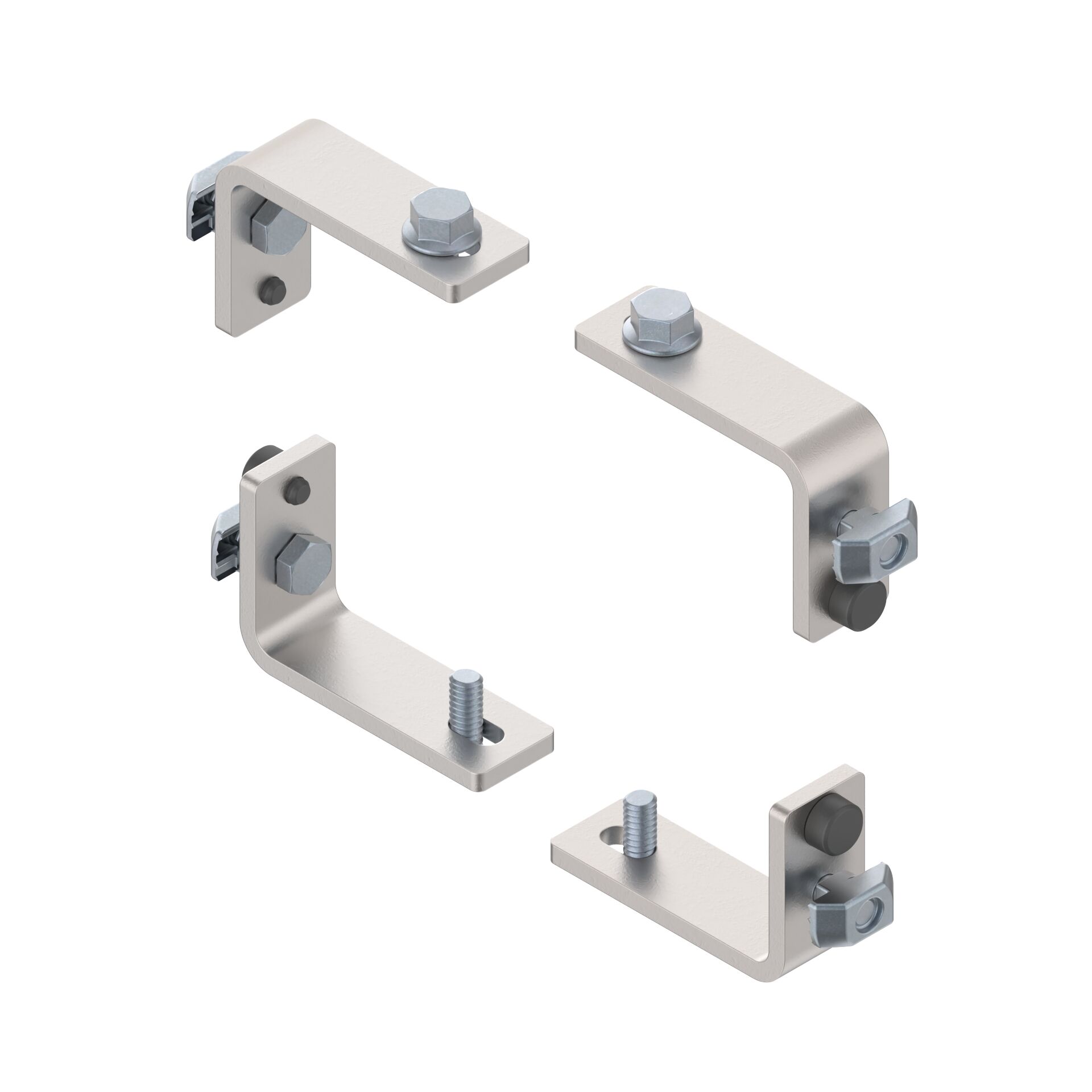 Suspension bracket for frame profile 22.5x45 (incl. fastening material), Steel, galvanized, Slot 10/8, ESD - Bosch Rexroth 3842567942