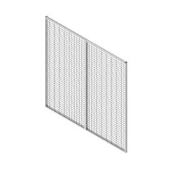 Einhängefeld, vertikal geteilt 1850x2000 Gitter schwarz - Bosch Rexroth 3842567956