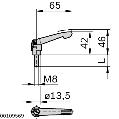 Dimensional drawing 3842516847