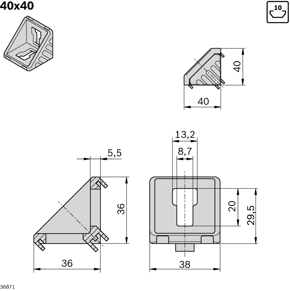Dimensional drawing 3842551603