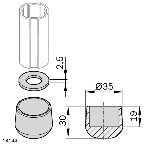 Dimensional drawing 3842548128