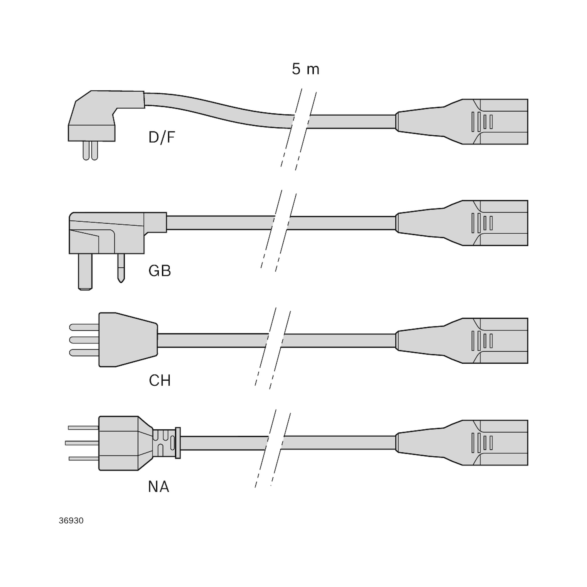 Mains Cable CH Type J to IEC C13 3.5 m - Bosch Rexroth 3842564765