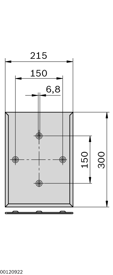 Dimensional drawing 1845410015