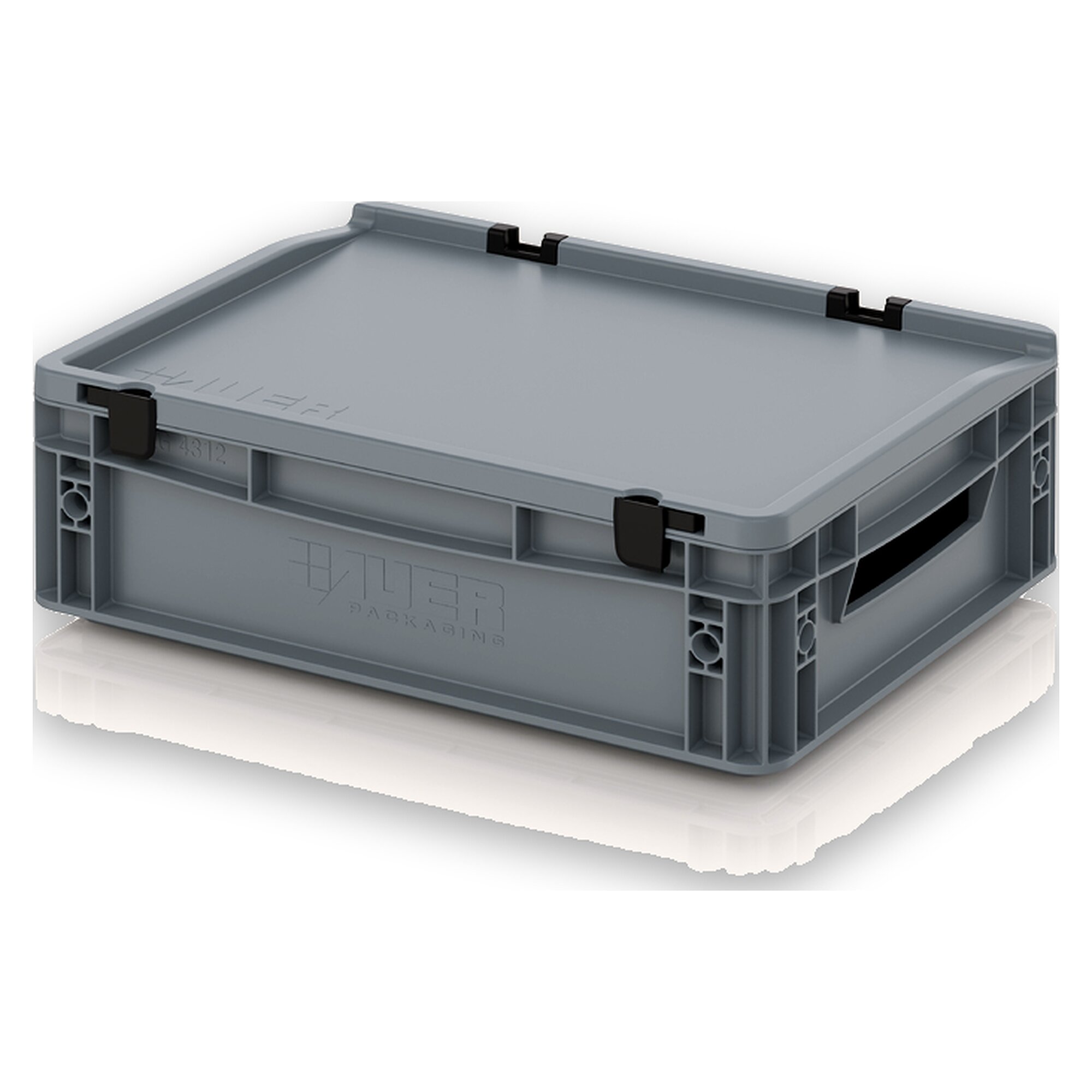 Euro container with hinged lid 40 x 30 x 13.5 cm - Auer ED 43/12