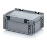 ED 32/12 HG. Euro containers with hinge lid, 30x20x13,5 cm