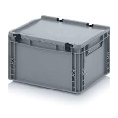 ED 43/22 HG. Euro containers with hinge lid, 40x30x23,5 cm