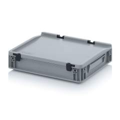 ED 43/75 HG. Euro containers with hinge lid, 40x30x9 cm