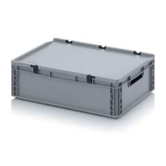 ED 64/17. Euro containers with hinge lid, 60x40x18,5 cm
