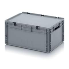 ED 64/27. Euro containers with hinge lid, 60x40x28,5 cm