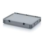 ED 64/75 HG. Euro containers with hinge lid, 60x40x9 cm