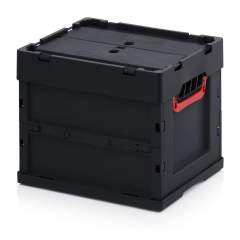 ESD FBD 43/32. ESD foldable boxes with lid, 40x30x32 cm