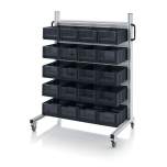 ESD SR.L.4214. ESD system trolleys for rack boxes, 20xESD RK 4214 (40x23,4x14 cm)