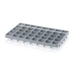 Gef 40 u. Box inserts for 60x40 cm Euro containers, 40 holes 6.7x6.7 cm bottom