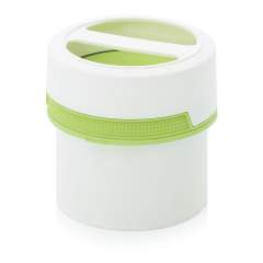 SC AG 0.5-99 F1. Screw-top jars with comfort handle, White pail, green lid