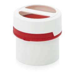 SC AG 0.5-99 F3. Screw-top jars with comfort handle, White pail, red lid