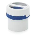 SC AG 0.5-99 F4. Screw-top jars with comfort handle, White pail, blue lid