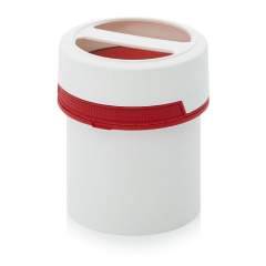 SC AG 0.65-99 F3. Screw-top jars with comfort handle, White pail, red lid