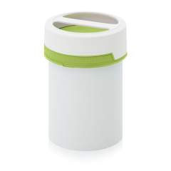 SC AG 1.5-119 F1. Screw-top jars with comfort handle, White pail, green lid