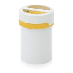 SC AG 1.5-119 F2. Screw-top jars with comfort handle, White pail, yellow lid