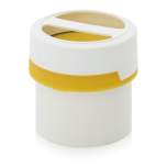 SC IG 0.5-99 F2. Screw-top jars with comfort handle, White pail, yellow lid