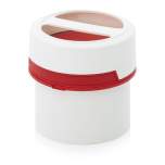 SC IG 0.5-99 F3. Screw-top jars with comfort handle, White pail, red lid