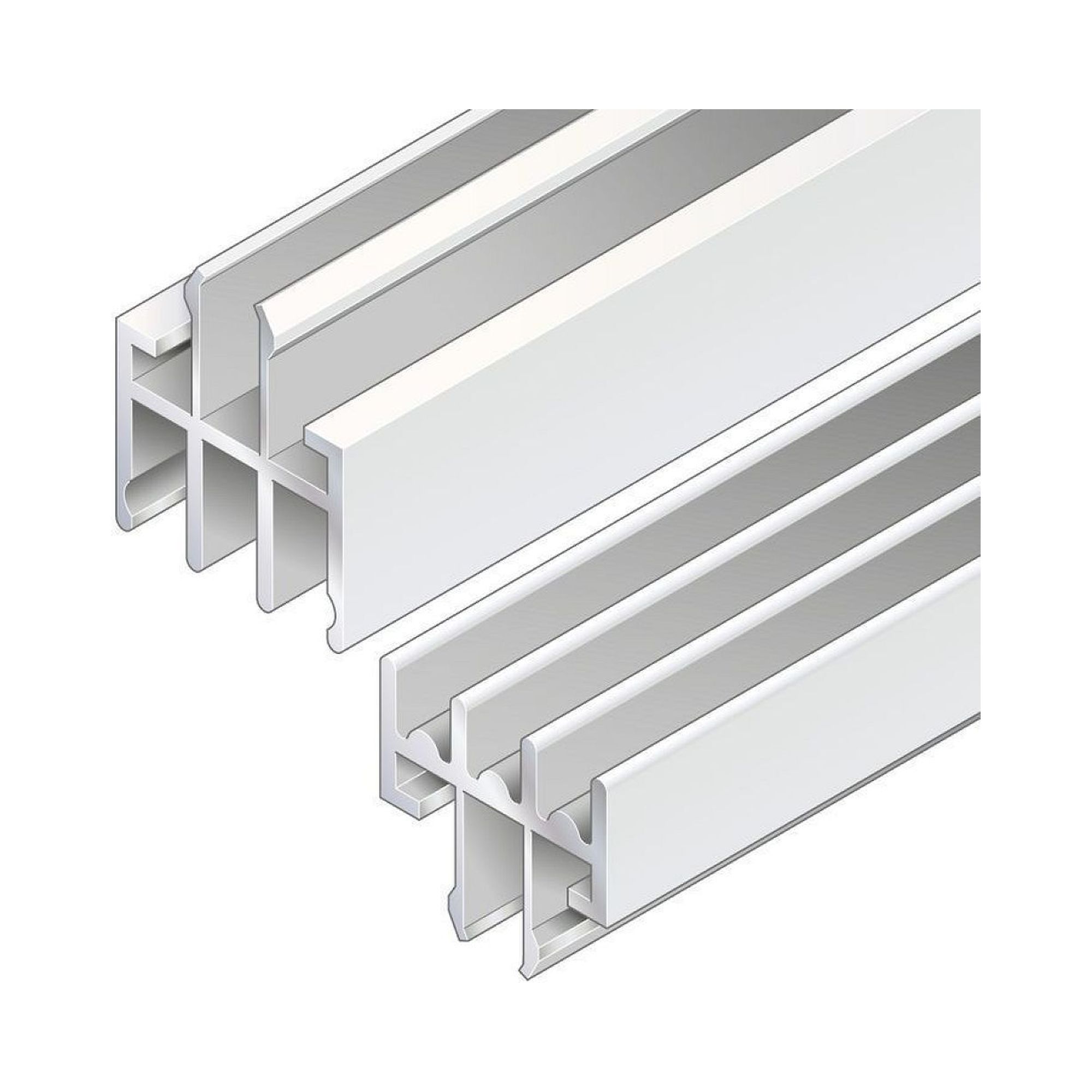 Sliding Door Profile Top, Groove 10 mm, Anodized Aluminum, 40-3000 mm - Bosch Rexroth 3842993425-1000