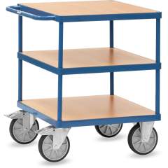 Tischwagen 600 kg, 3 Etagen, Ladefläche 700 x 700 mm - Fetra 2417