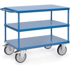 Tischwagen mit Stahlblech-Plattformen 600 kg, Ladefläche 1000 x 600 mm - Fetra 2421B