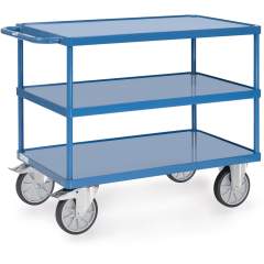 Tischwagen mit Stahlblechwannen 600 kg, Ladefläche 1000 x 600 mm - Fetra 2421W