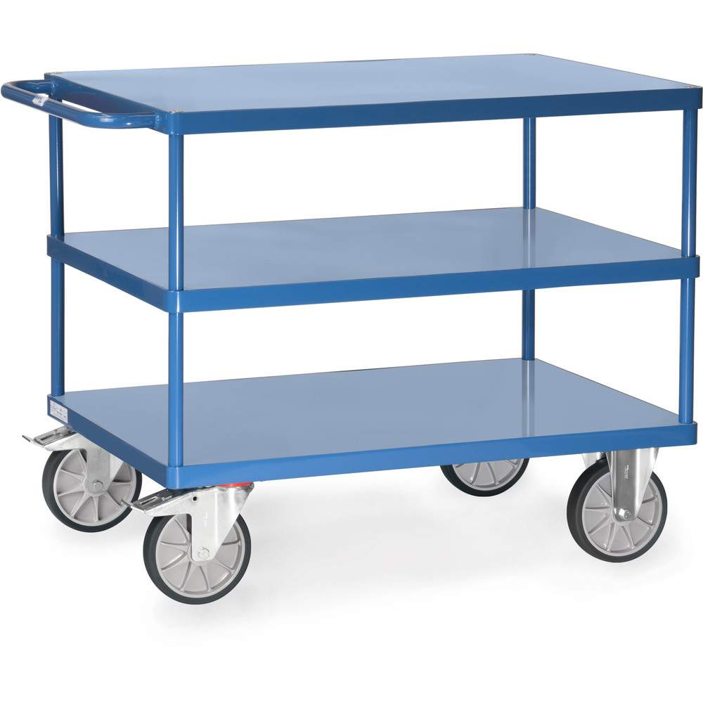 Tischwagen mit Stahlblech-Plattformen 600 kg, Ladefläche 1000 x 700 mm - Fetra 2422B
