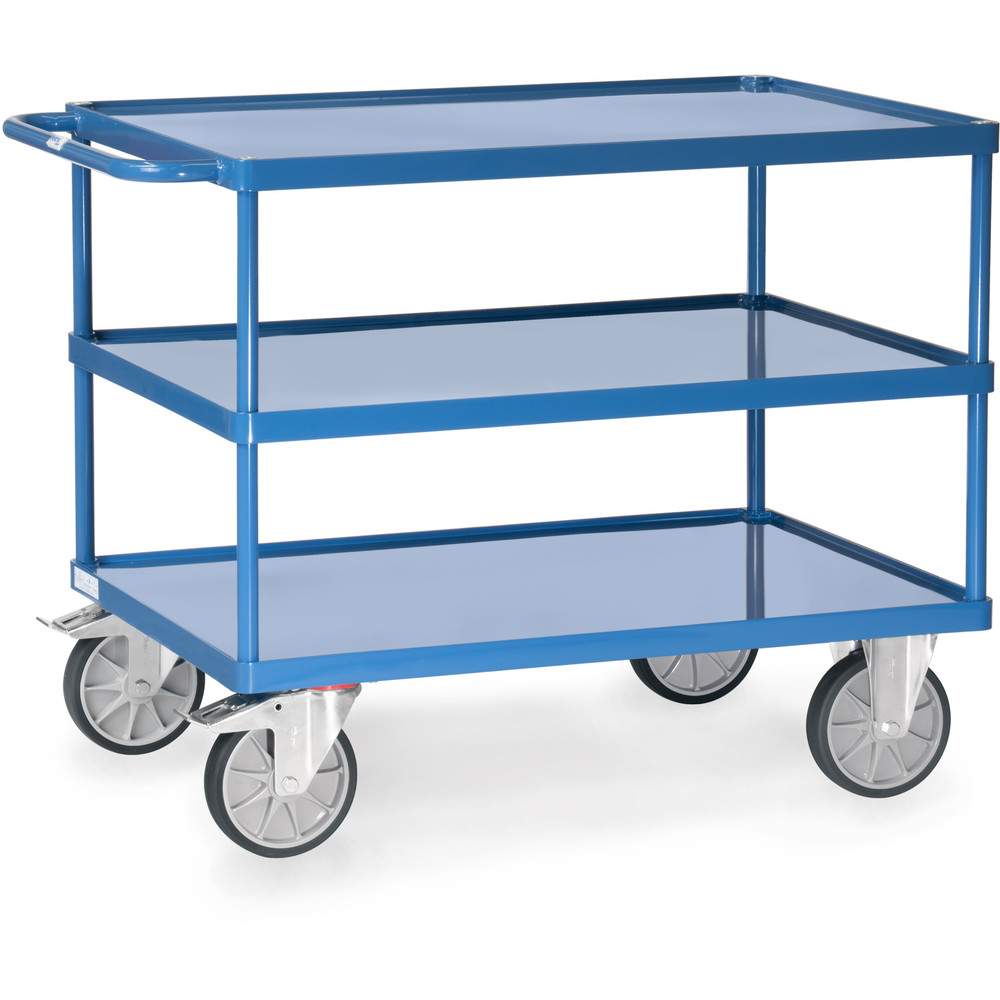 Tischwagen mit Stahlblechwannen 600 kg, Ladefläche 1000 x 700 mm - Fetra 2422W