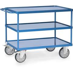 Tischwagen mit Stahlblechwannen 600 kg, Ladefläche 1000 x 700 mm - Fetra 2422W