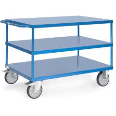 Tischwagen mit Stahlblech-Plattformen 600 kg, Ladefläche 1200 x 800 mm - Fetra 2423B
