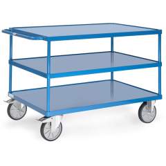 Tischwagen mit Stahlblechwannen 600 kg, Ladefläche 1200 x 800 mm - Fetra 2423W