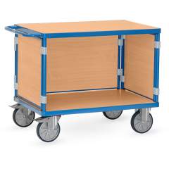 Tischwagen mit 3 Wänden, 250 kg, Ladefläche 1.200 x 800 mm - Fetra 3403
