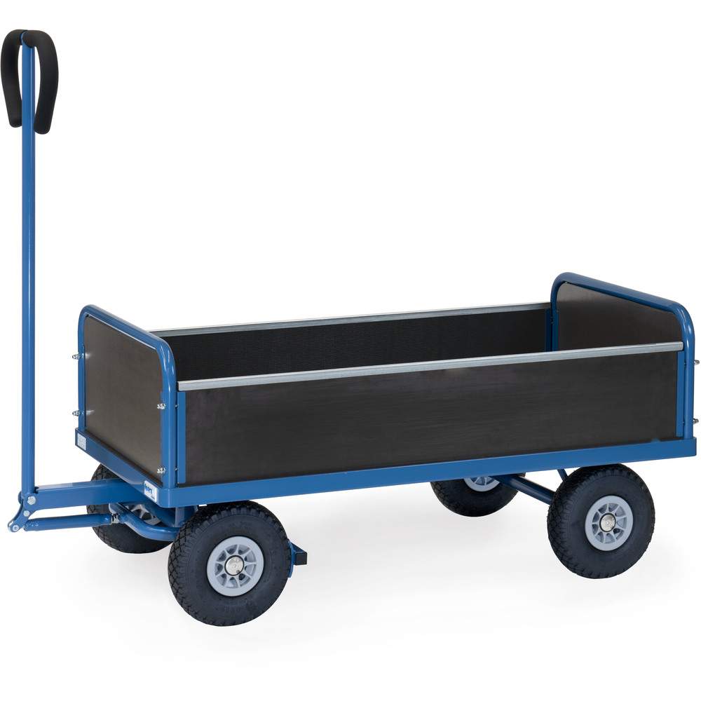 Handwagen mit Aufbau, Ladefläche 1000 x 550 mm, Lufträder Ø 260 mm - Fetra 4051L